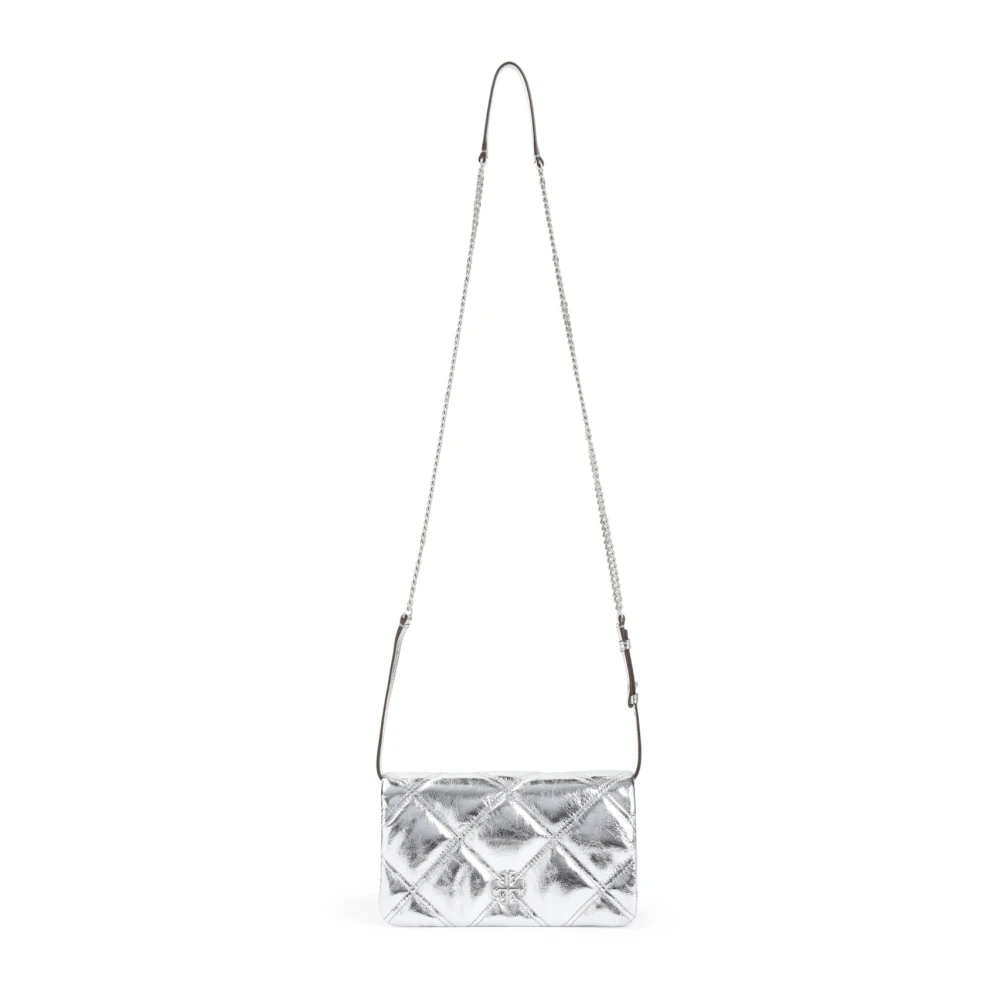 TORY BURCH Zilveren Kettingportemonnee Gray Dames