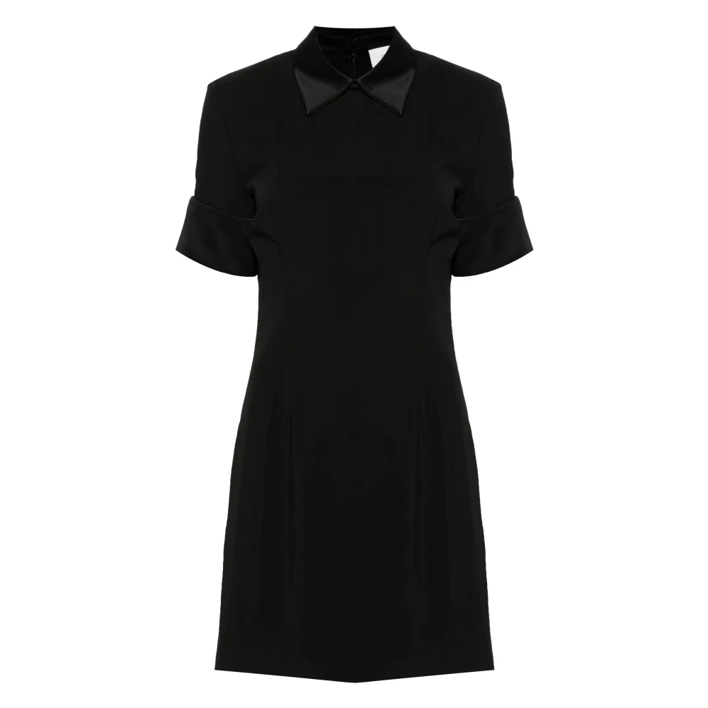 SPORTMAX Zwarte jurk met puntkraag Black Dames