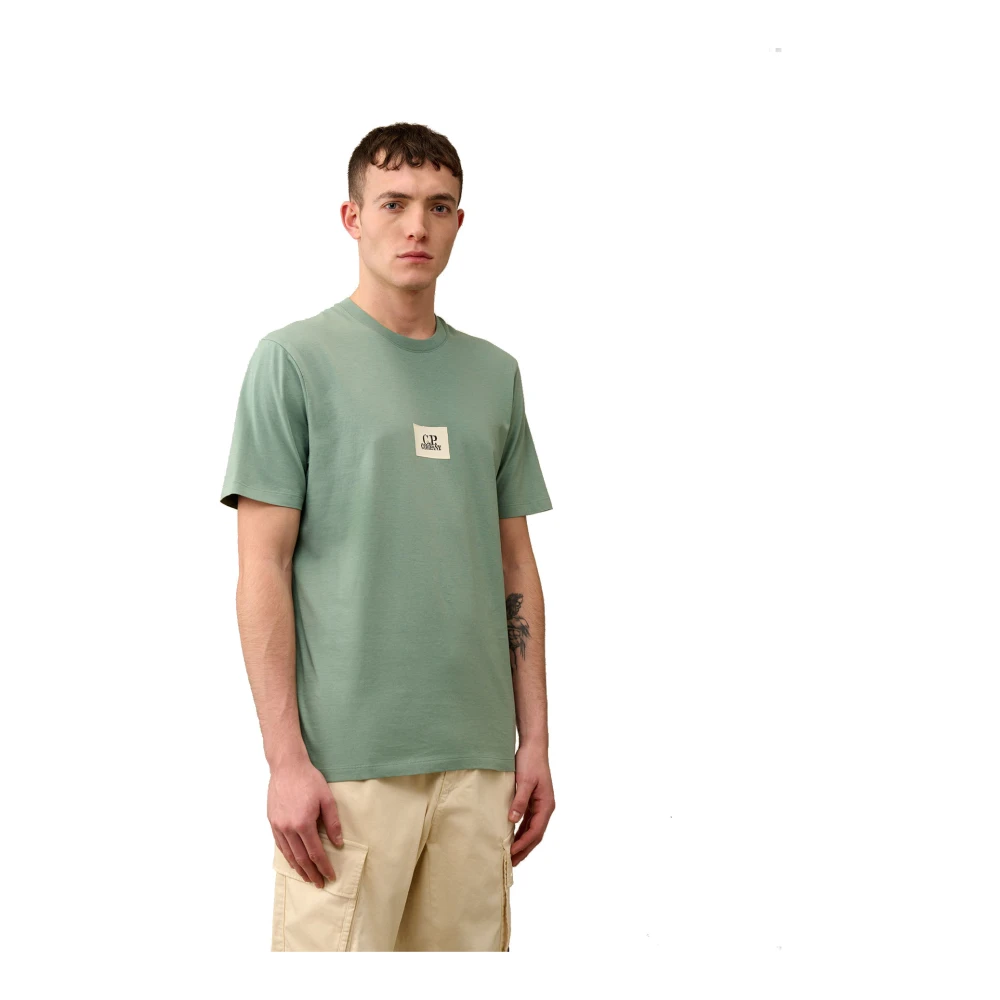 C.P. Company Groene T-shirt met bedrukt logo Green Heren