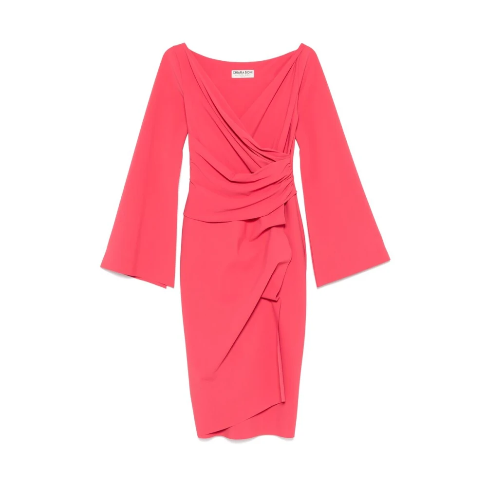 Chiara Boni Perzikroze Gedrapeerde Jurk Pink Dames