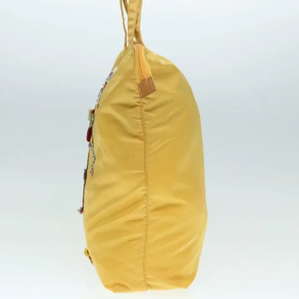 Prada Vintage Pre-owned Leather totes Yellow Dames