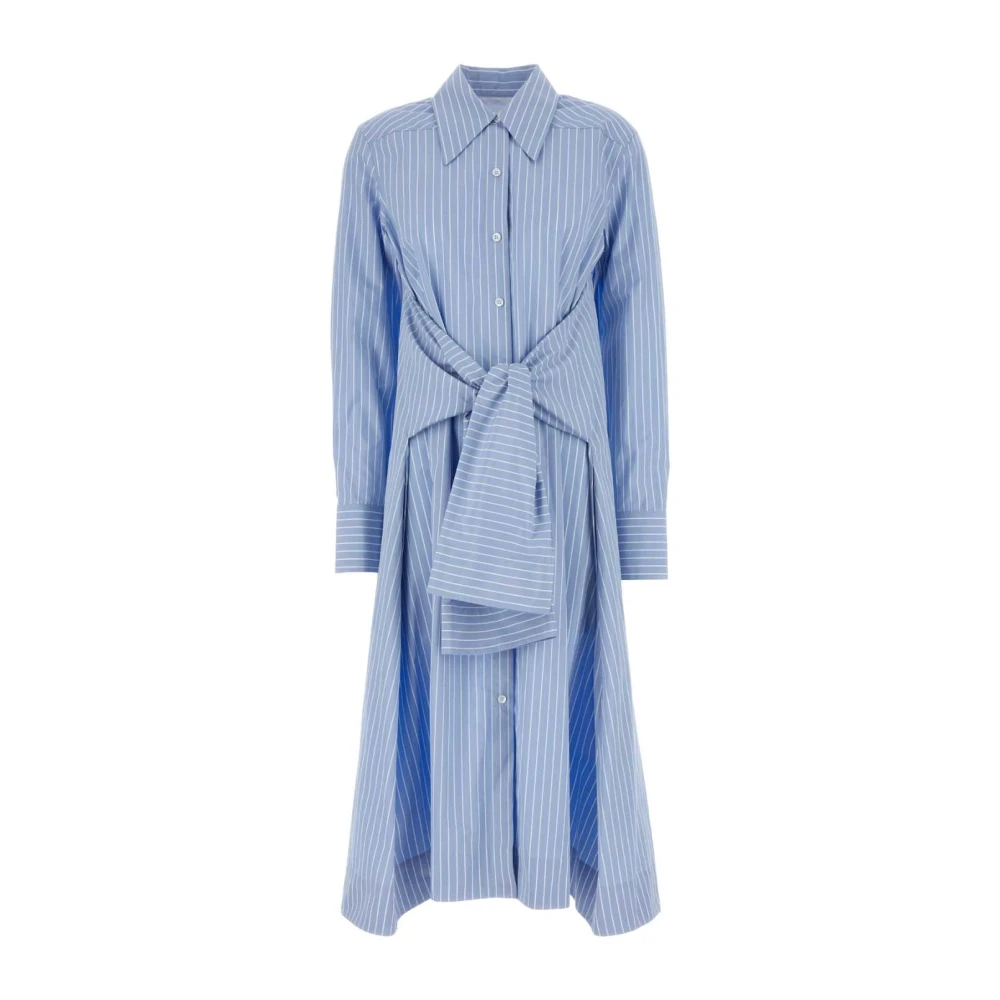 Jil Sander Poplin Overhemdjurk Blue Dames