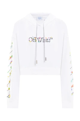 Cropped Floral Logo Hoodie