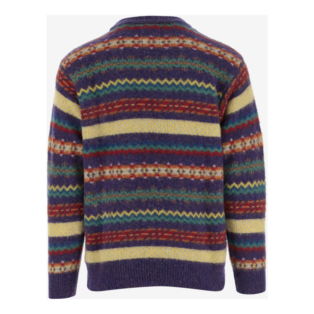 Howlin' Geometrische Wollen Trui Lavendel Patroon Multicolor Heren