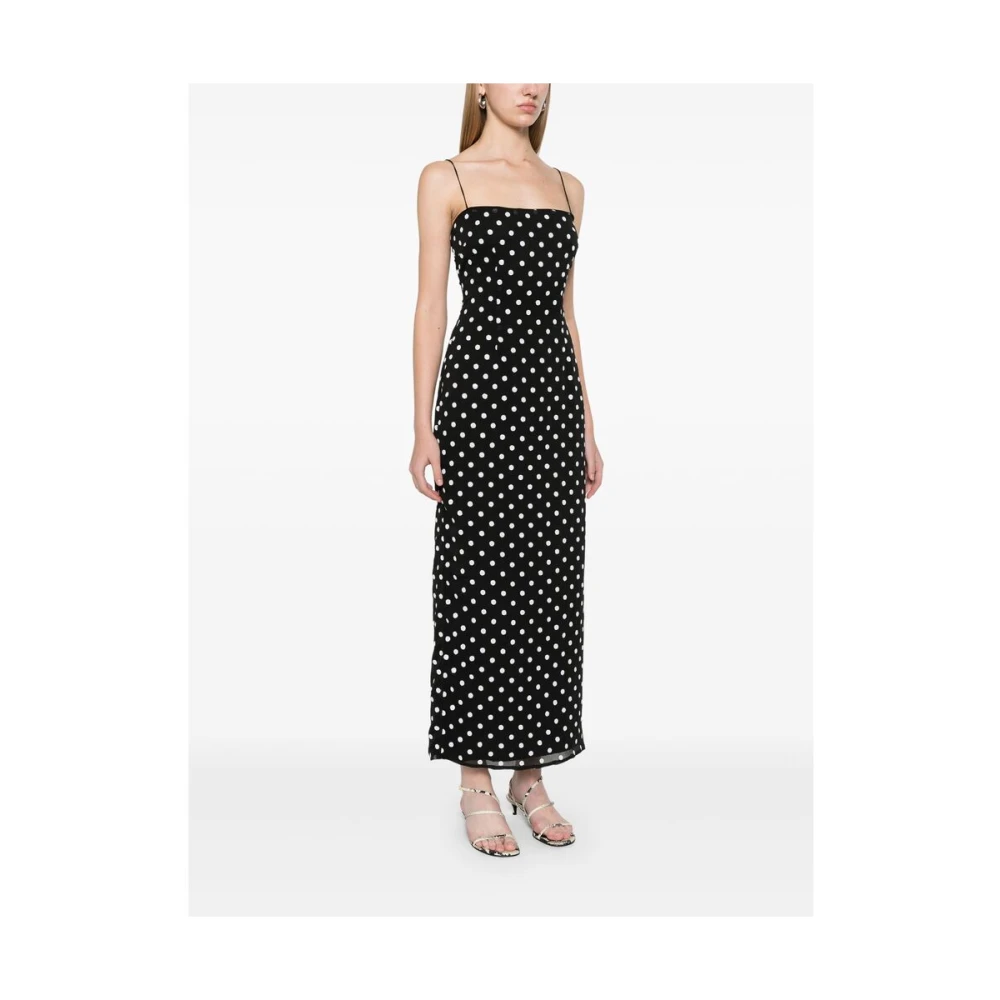 Rotate Birger Christensen Zwarte Chiffon Pailletten Jurk Black Dames