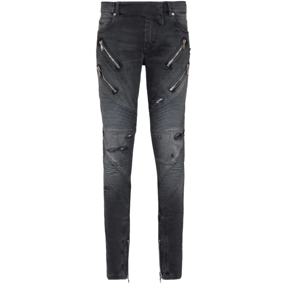 Balmain Stijlvolle Denim Jeans Gray Heren