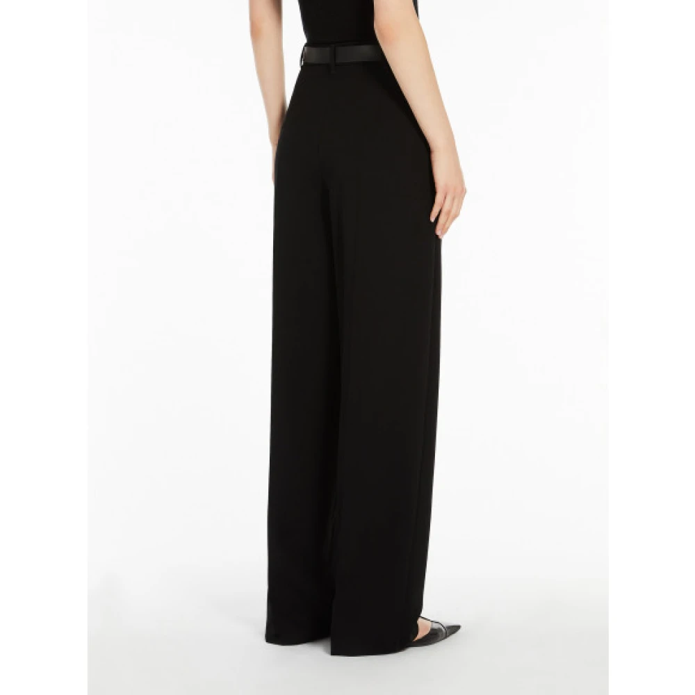 Max Mara Relaxte Cady Broek met Riem Black Dames