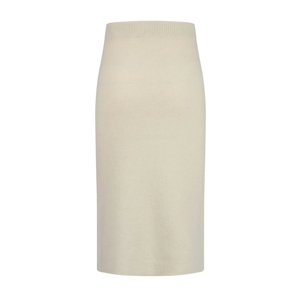 Alessandra Rich Jewel Applique Alpaca Midi Rok White Dames