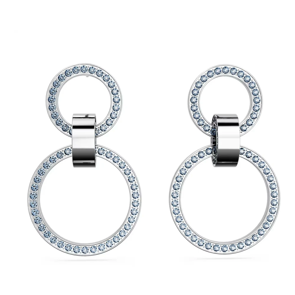Swarovski - Ohrringe Blau Rhodiumplattiert - Accessories - Damen - Grau - One Size - Bild 2