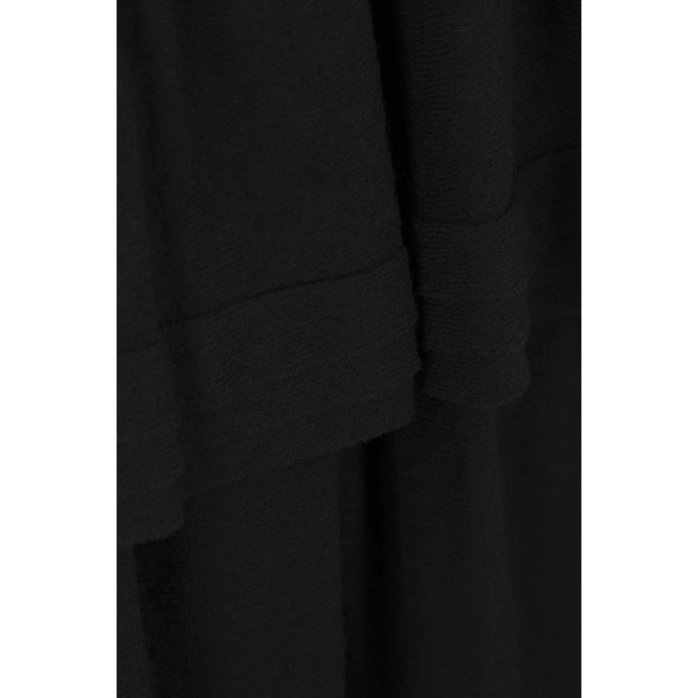 Noir Kei Ninomiya Zwarte wollen elastische taille rok Black Dames