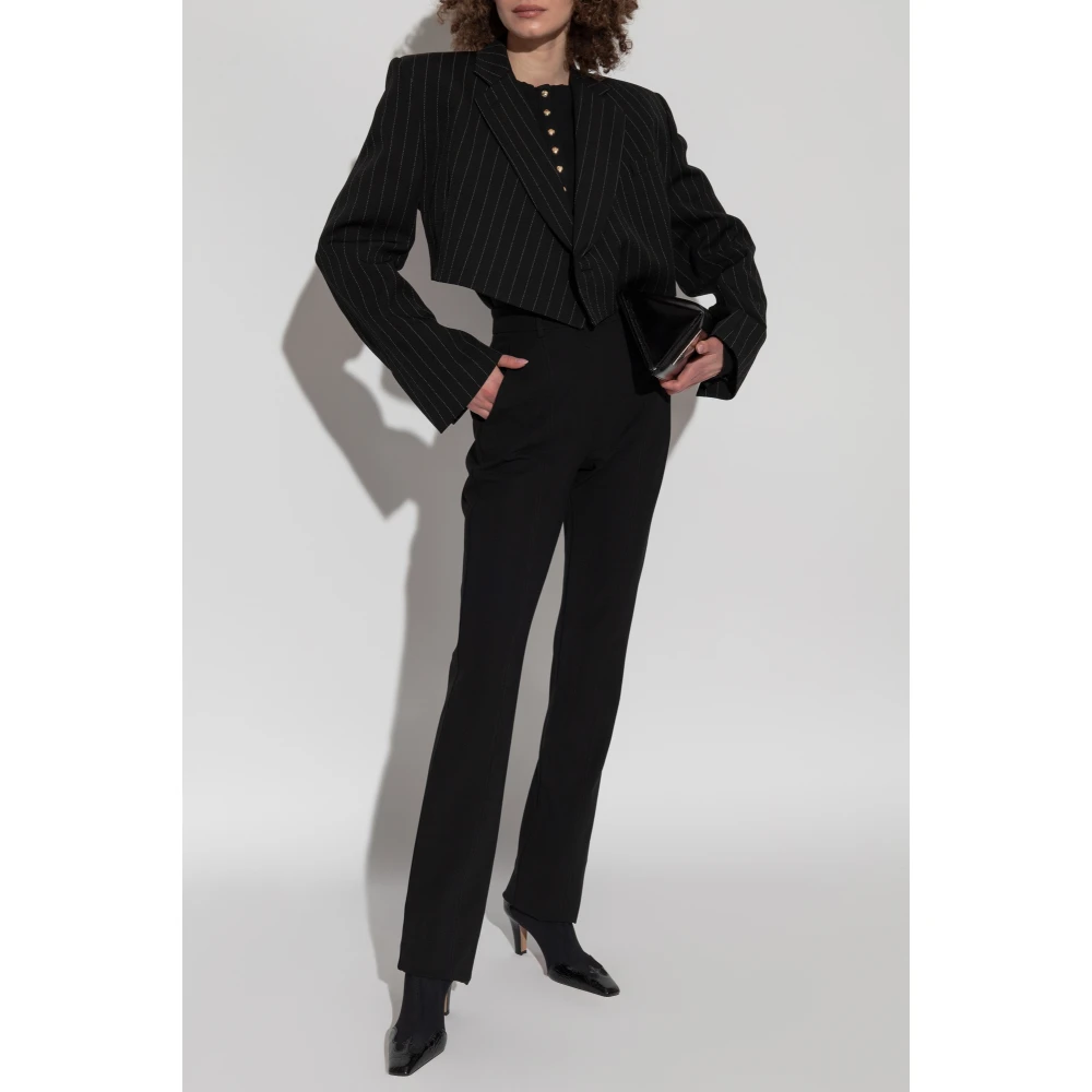 Anine Bing Geribbelde top 'Alessia' Black Dames
