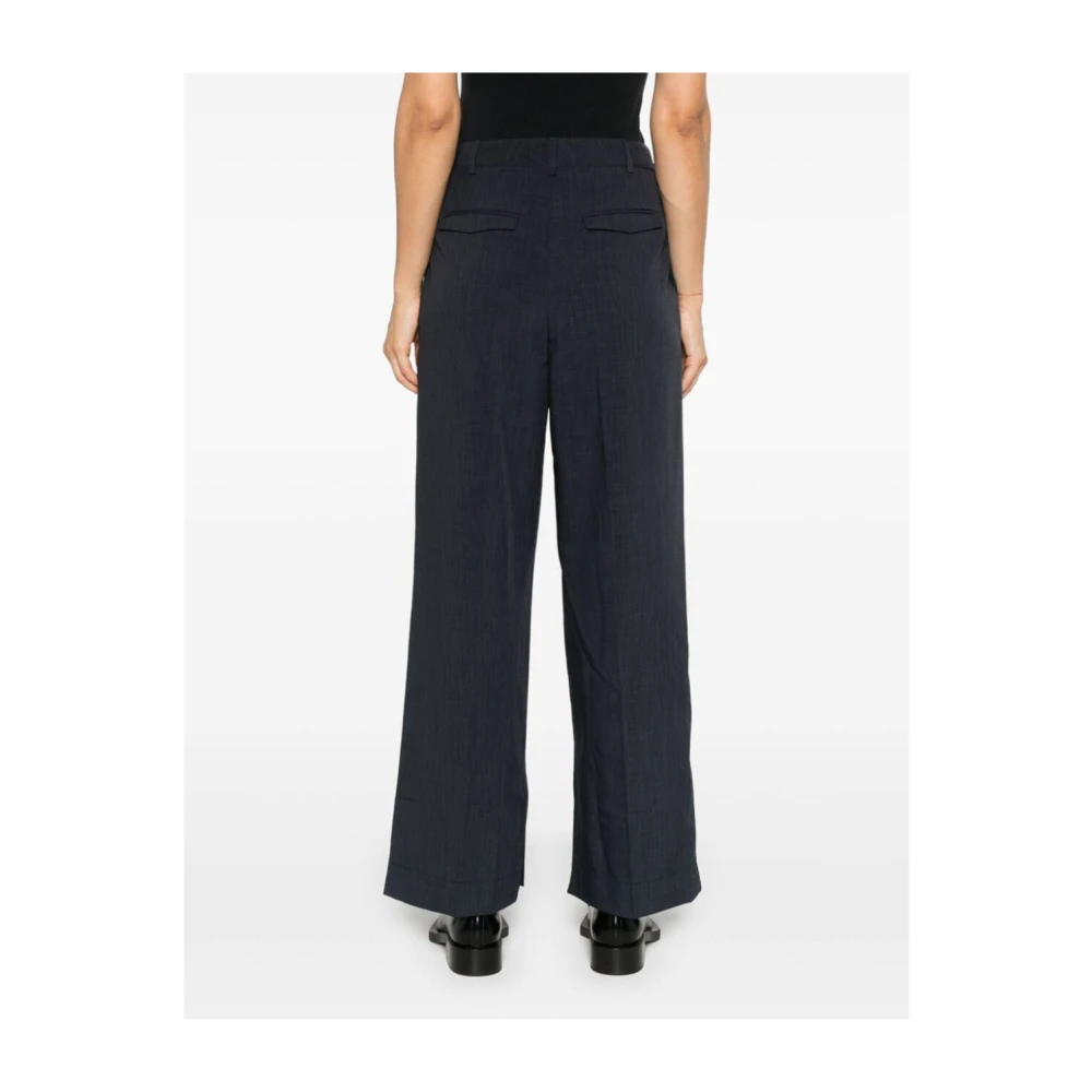 Birgitte Herskind Midnight Blue Getailleerde Broek met Plooien Blue Dames