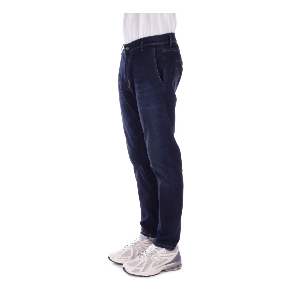 Dondup Denim Jeans met Logo Achterzak Blue Heren