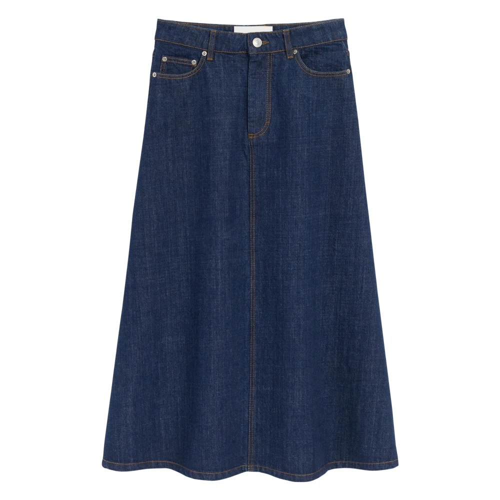 Ami Paris Women's Blue Long Skirt
