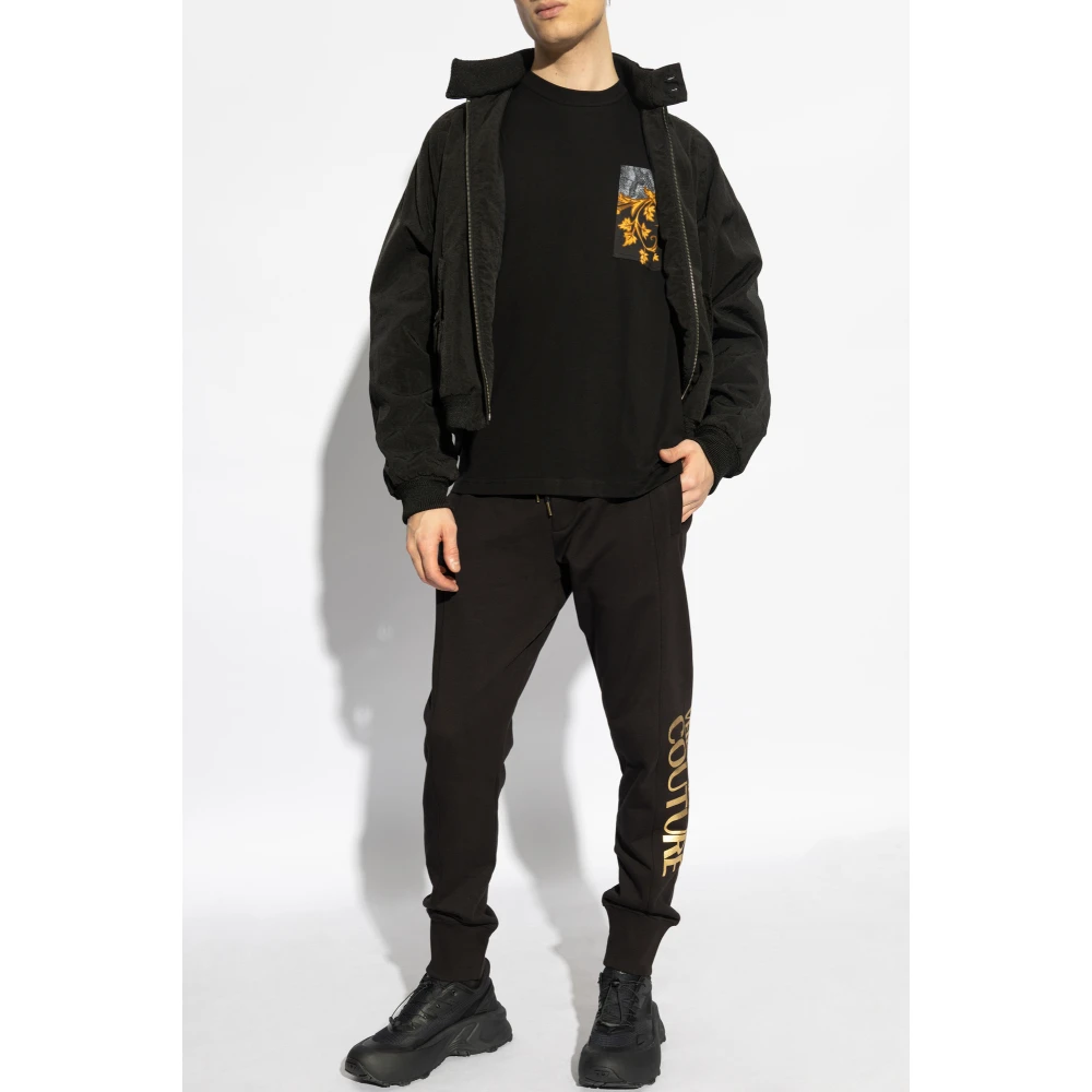 Versace Jeans Couture Bedrukt T-shirt Black Heren