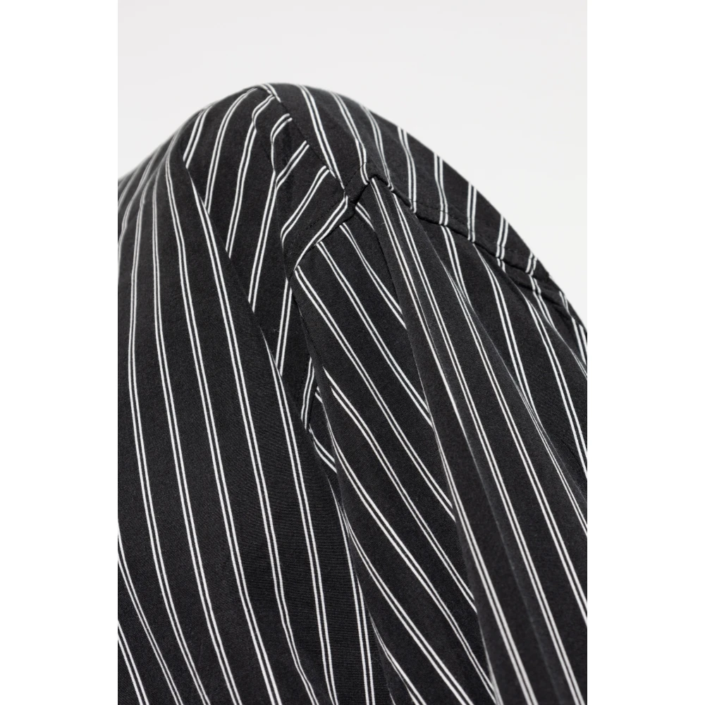 Balenciaga Shirt met Streepjespatroon Black Heren