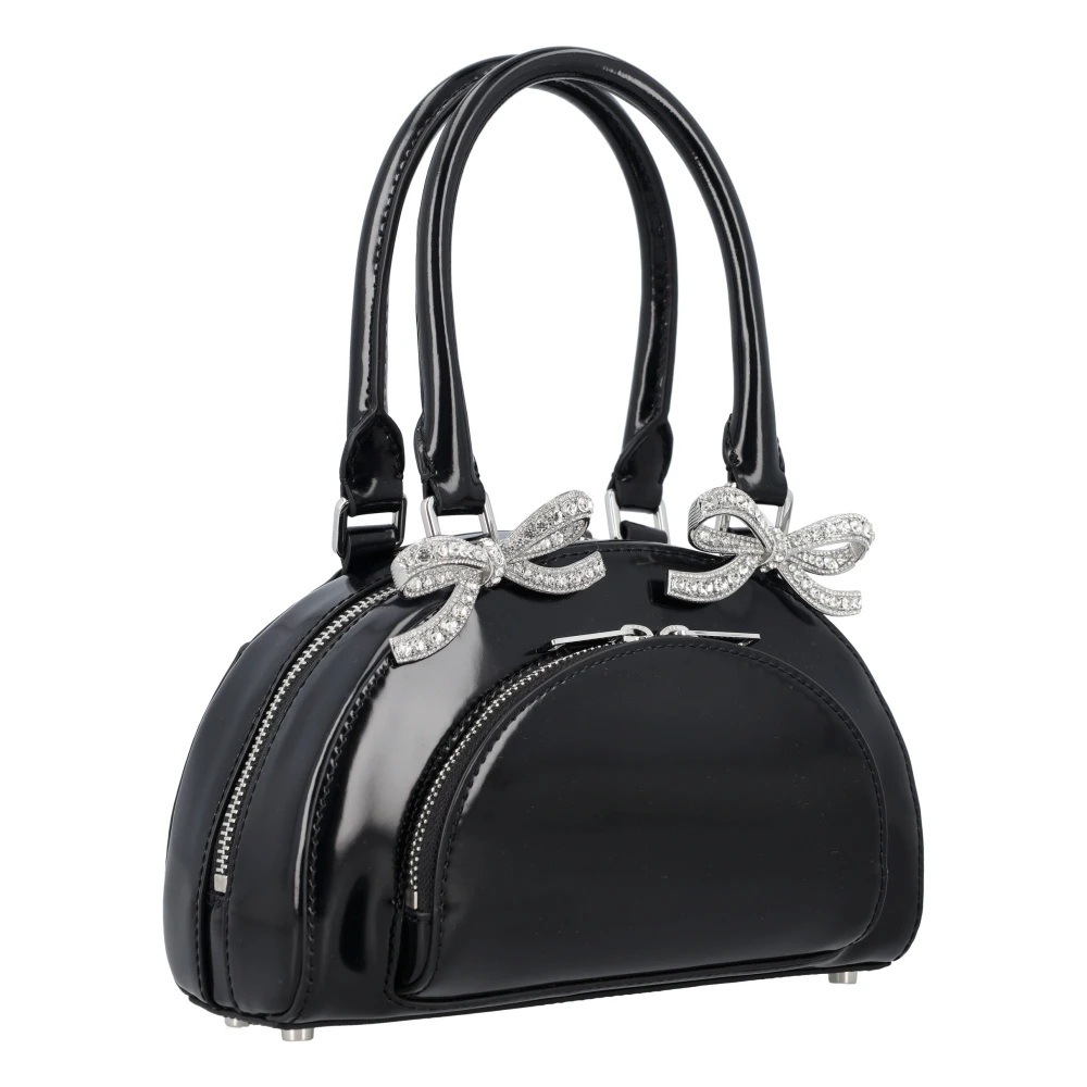 Self Portrait Zwarte Patentleren Mini Tote Tas Black Dames