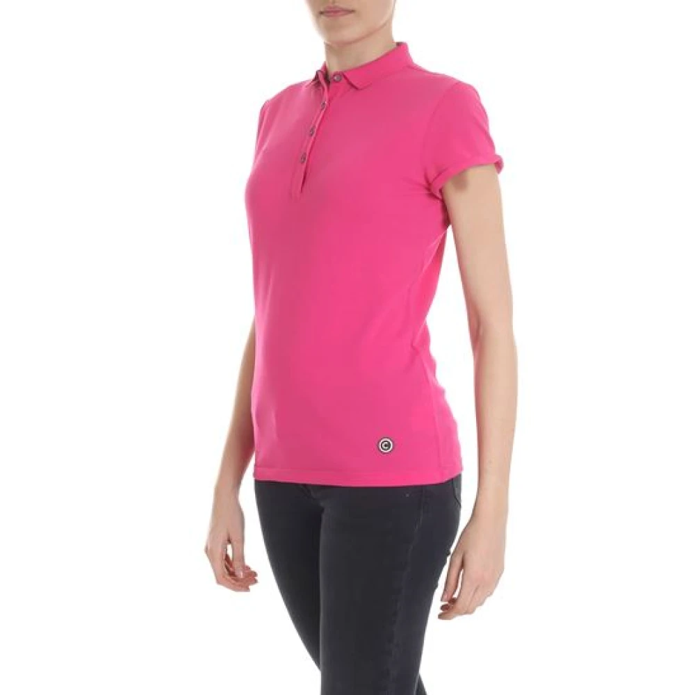 Colmar Fuchsia Polo Piquè Katoen Monday Pink Dames