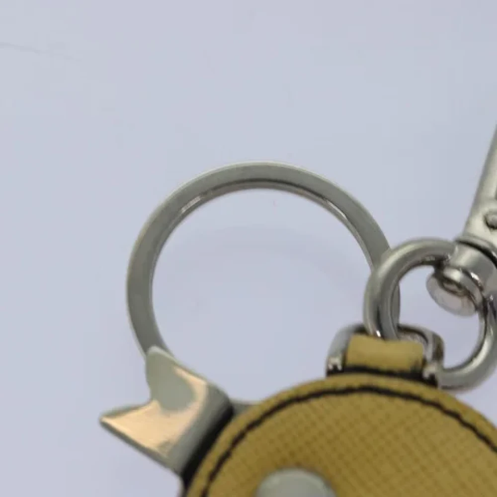 Prada Vintage Pre-owned Leather key-holders Yellow Dames