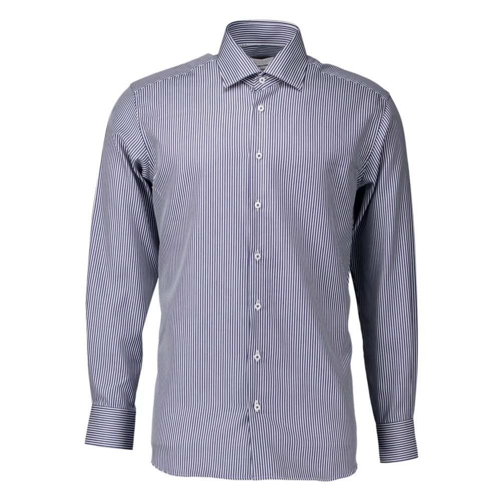 Eterna Donkerblauw Overhemd Lange Mouw Blue Heren