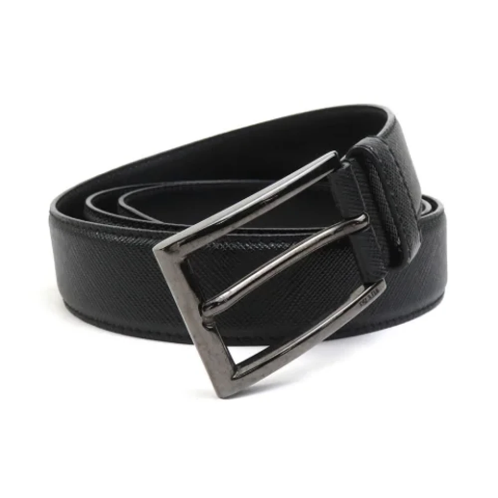 Prada Vintage Pre-owned Leather belts Black Dames