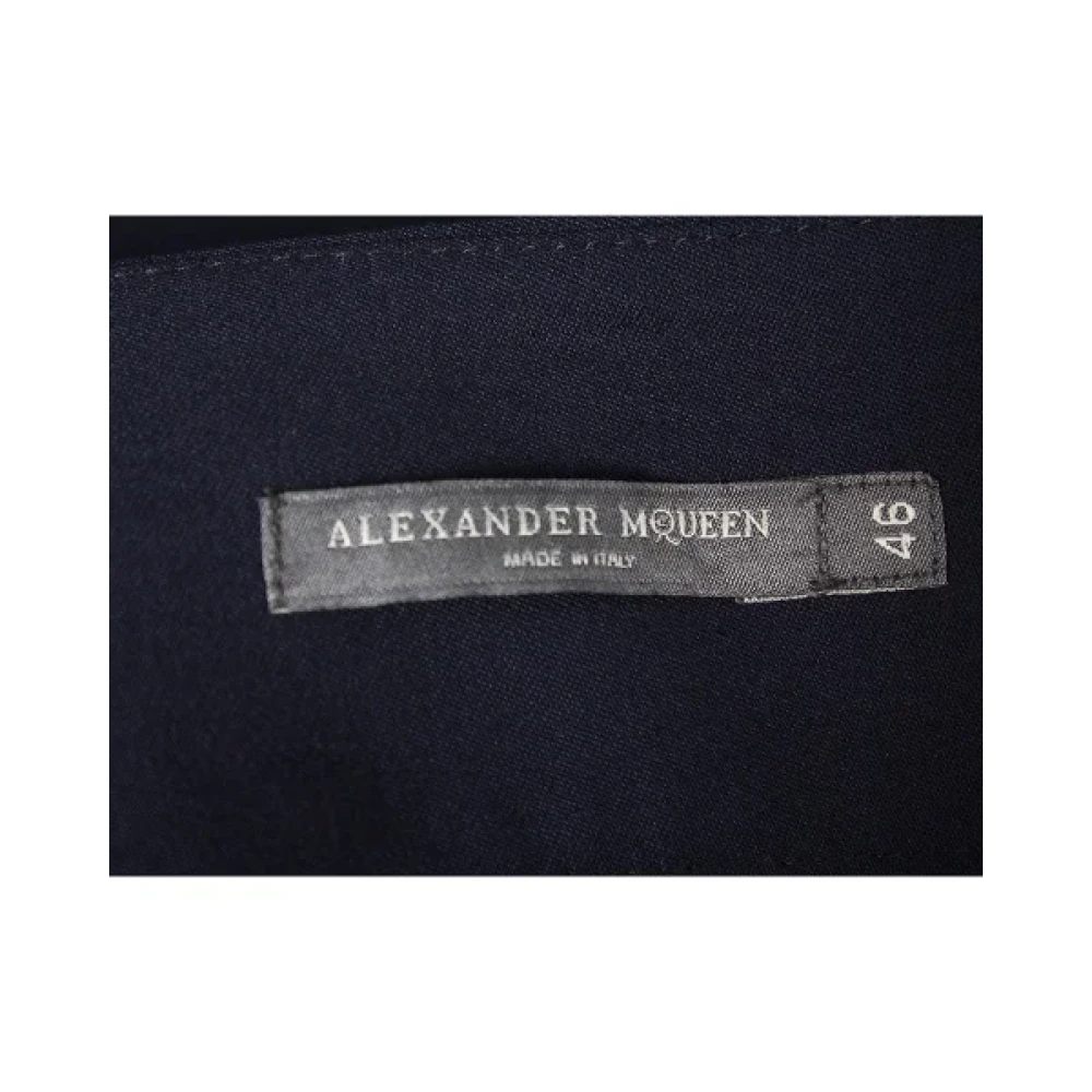 Alexander McQueen Pre-owned Wool bottoms Blue Dames