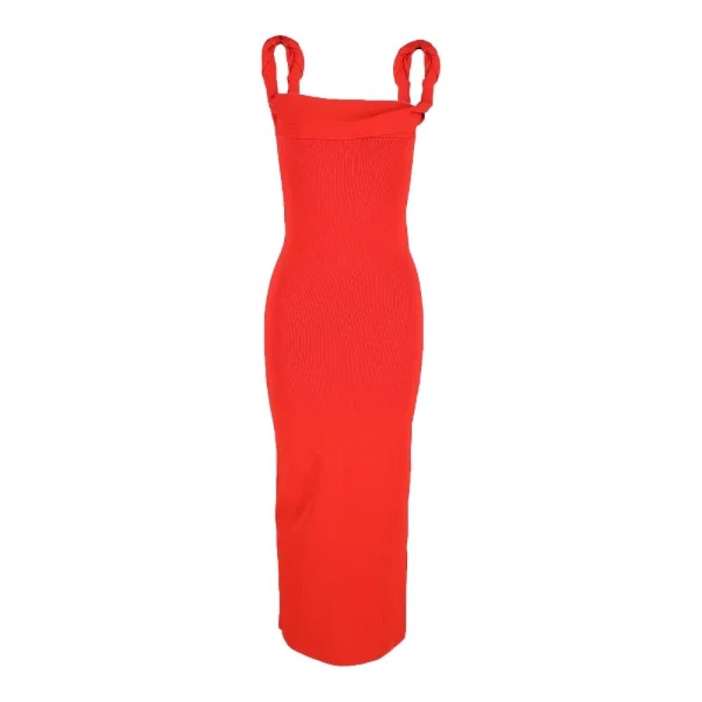 Jacquemus Pre-owned Polyester dresses Red Dames