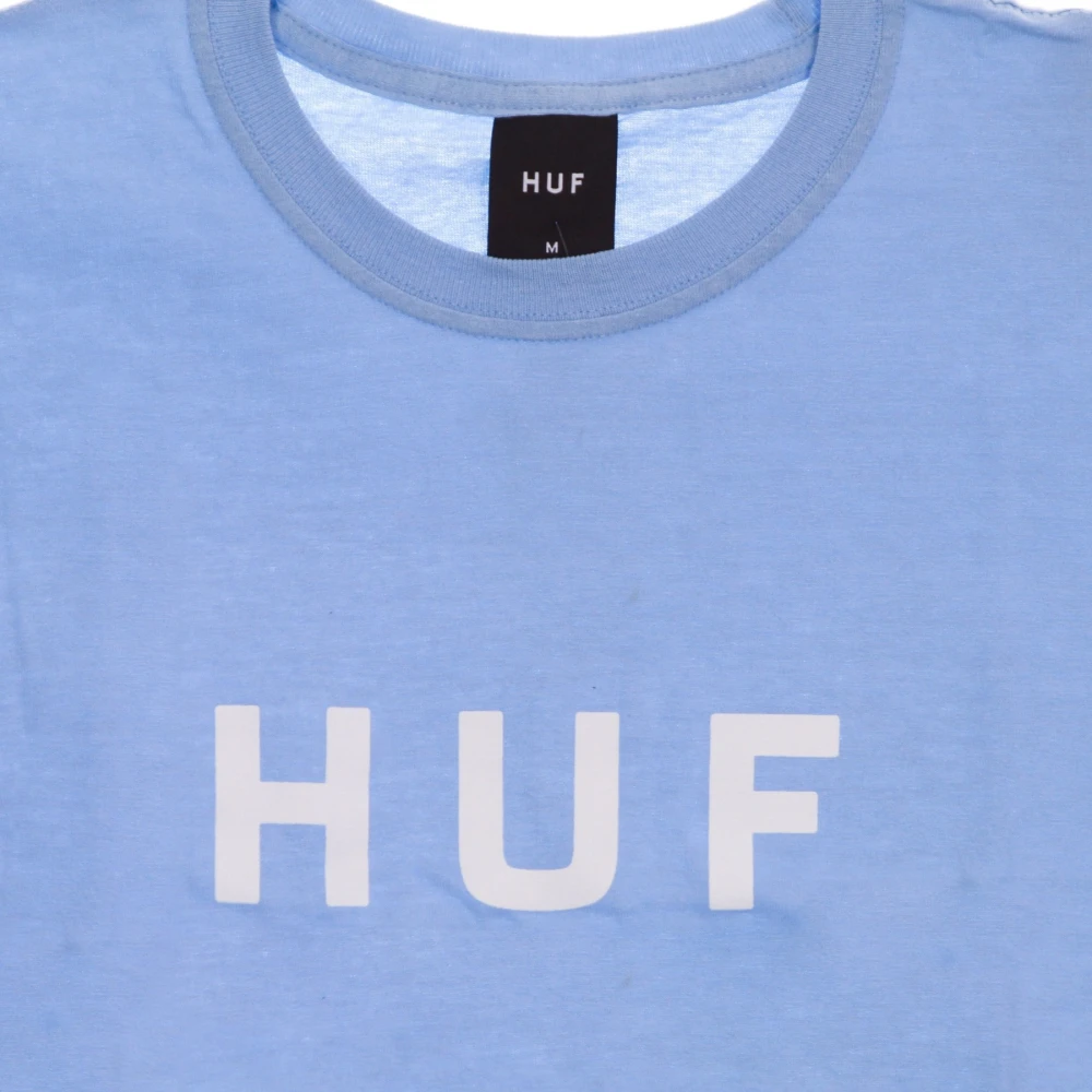 HUF Essentials Logo Tee Lichtblauw Blue Heren