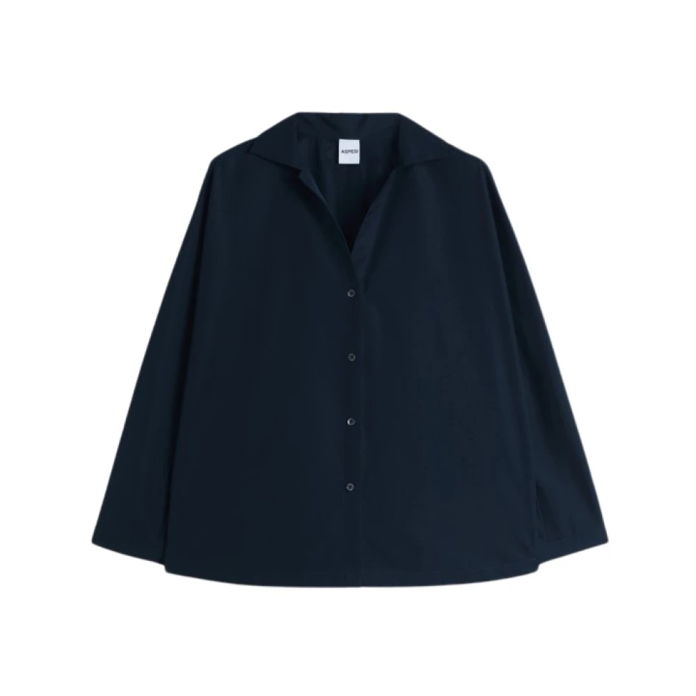 Aspesi Shirt met Franse Mouwen Blue Dames
