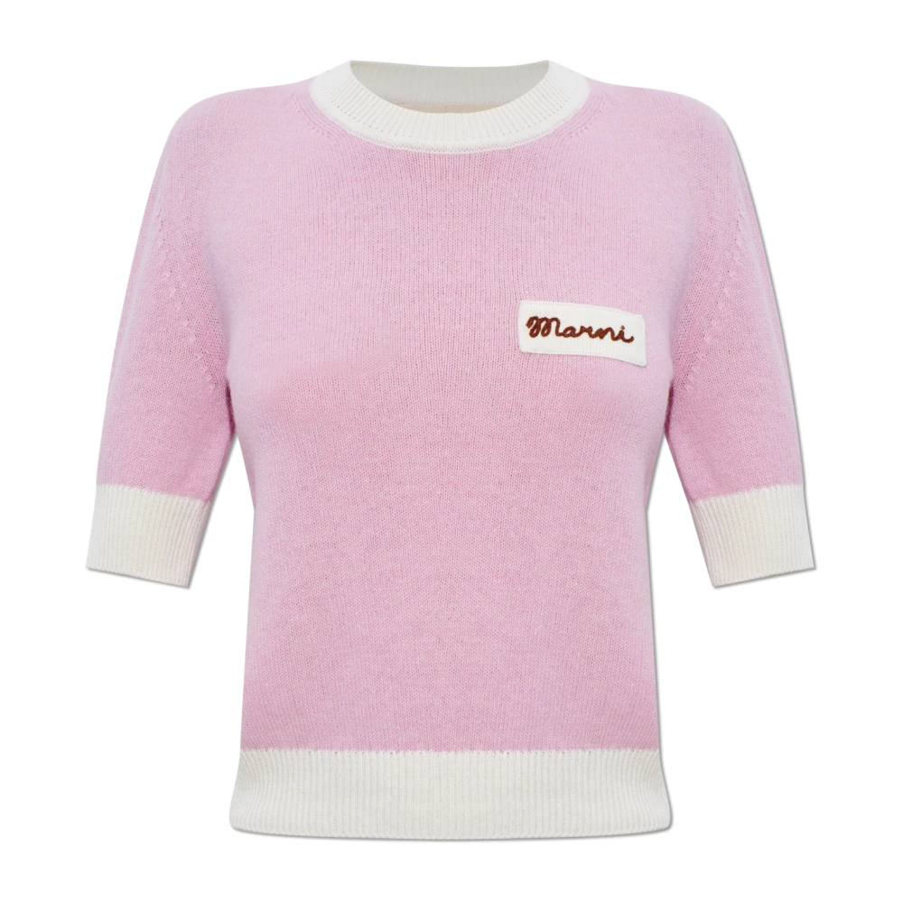 Marni Mujer Rosado - Jersey Con Logo - Knitwear - Rosa - 2XS - Jersey Con Logo