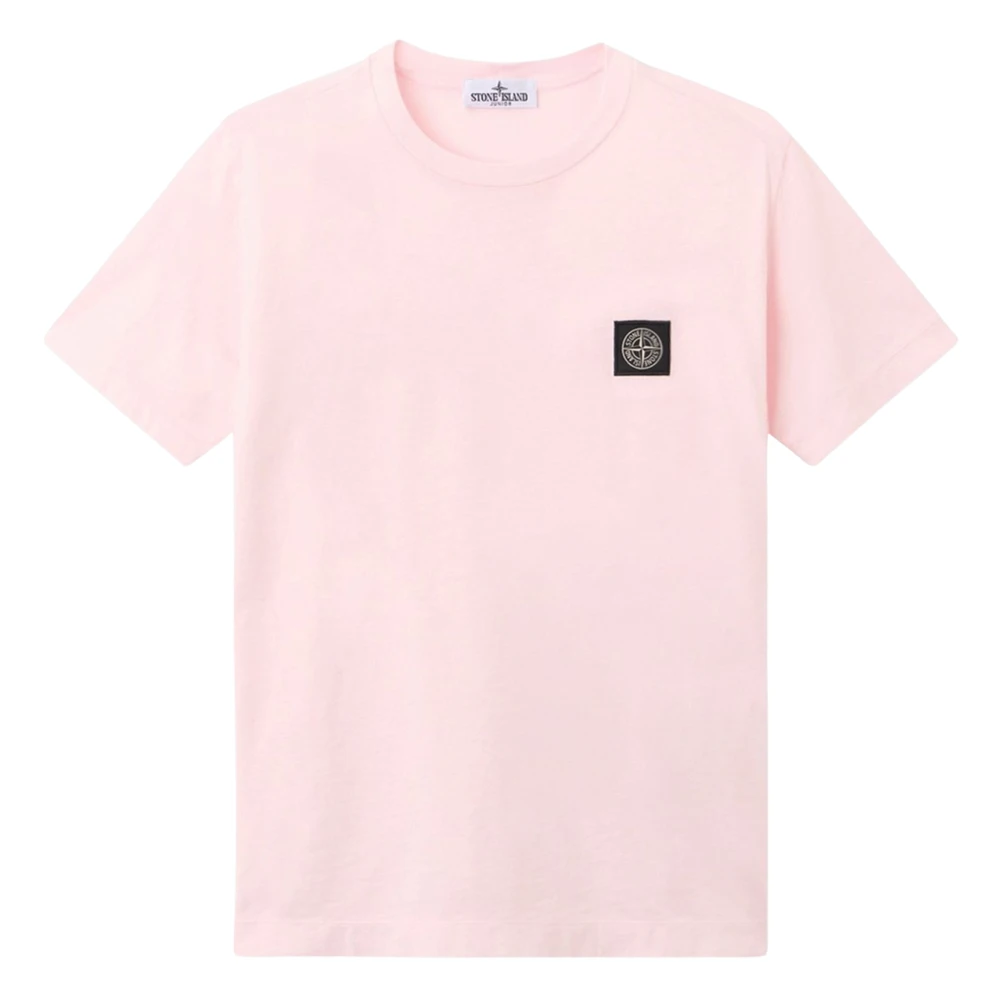 Stone Island Compass Logo Patch T-Shirt - Male - Kids Short Sleeve T-Shirts - Pink - 3 Y - Kids