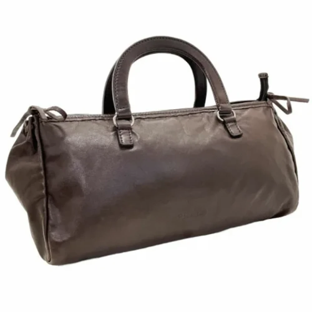 Prada Vintage Pre-owned Leather prada-bags Brown Dames
