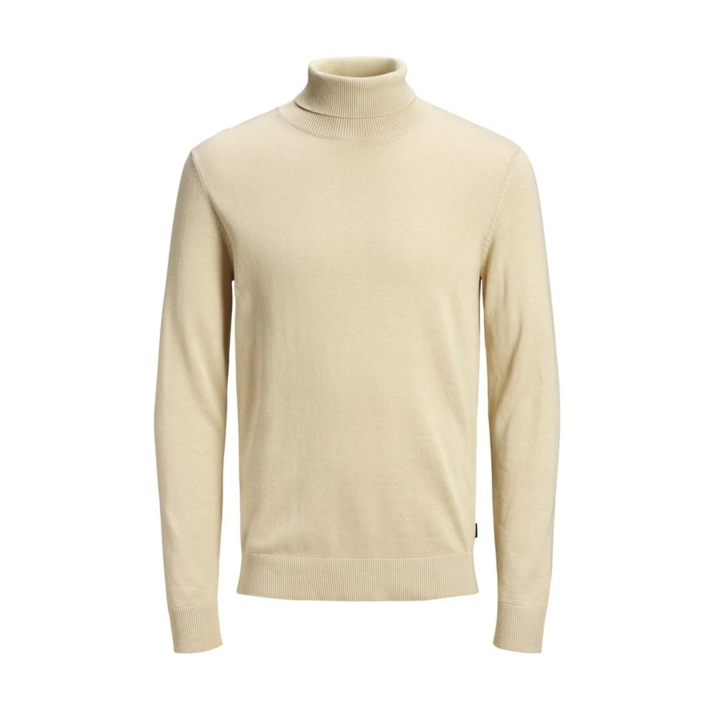 Jack & Jones Men's Beige Turtleneck Knitted Jumper - Turtlenecks - L - Knitwear