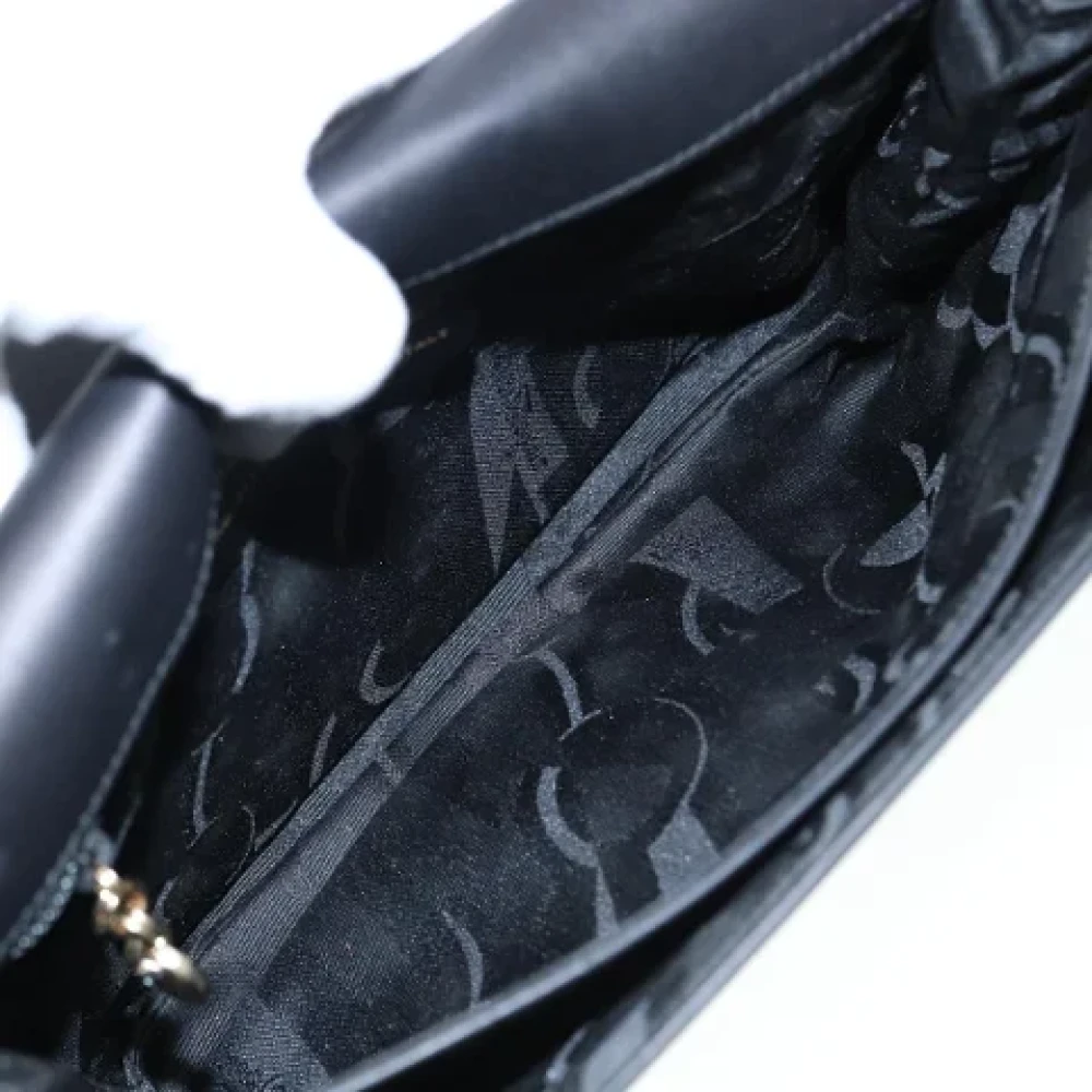 Salvatore Ferragamo Pre-owned Leather shoulder-bags Black Dames