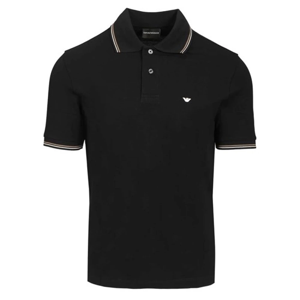 Emporio Armani Mannelijk Blauw Polo Shirt Met Korte Mouwen