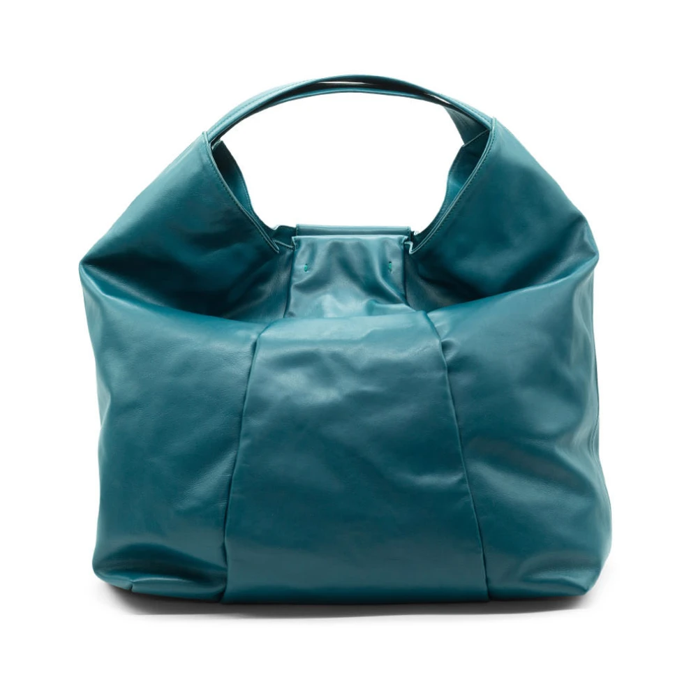 Vic Matié Maxi Shopper met Plooien in Petrol Green Dames