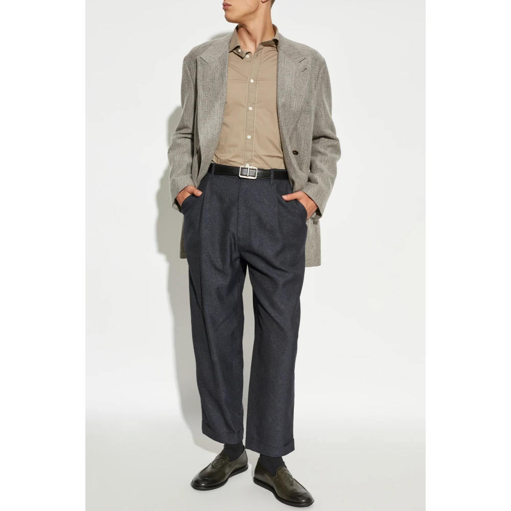 Giorgio Armani Dubbelrijige blazer Gray Heren