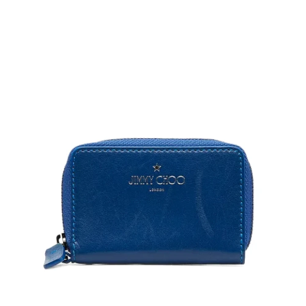 Jimmy Choo Pre-owned Leather wallets Blue Dames