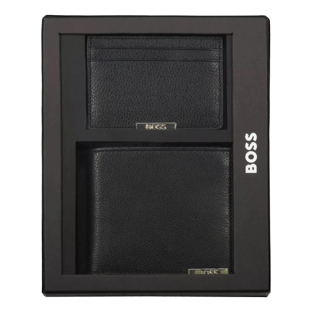 Boss Heren Portemonnee Herfst Winter Collectie 100% Leer Black Heren