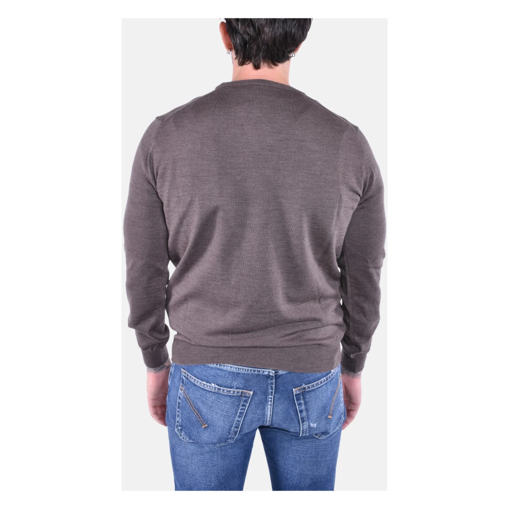 Kangra Wollen Ronde Hals Trui Gray Heren