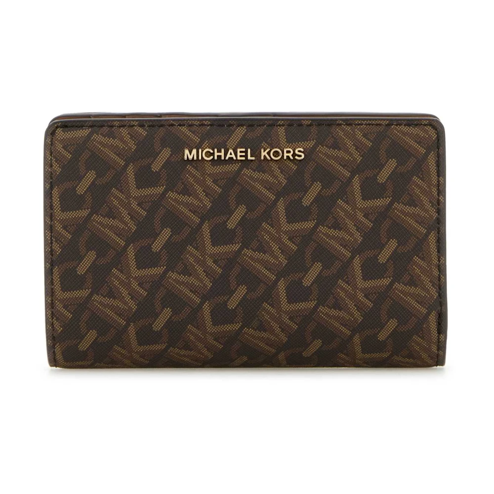 Michael Kors Empire Signature Logo Canvas Portemonnee Brown Dames