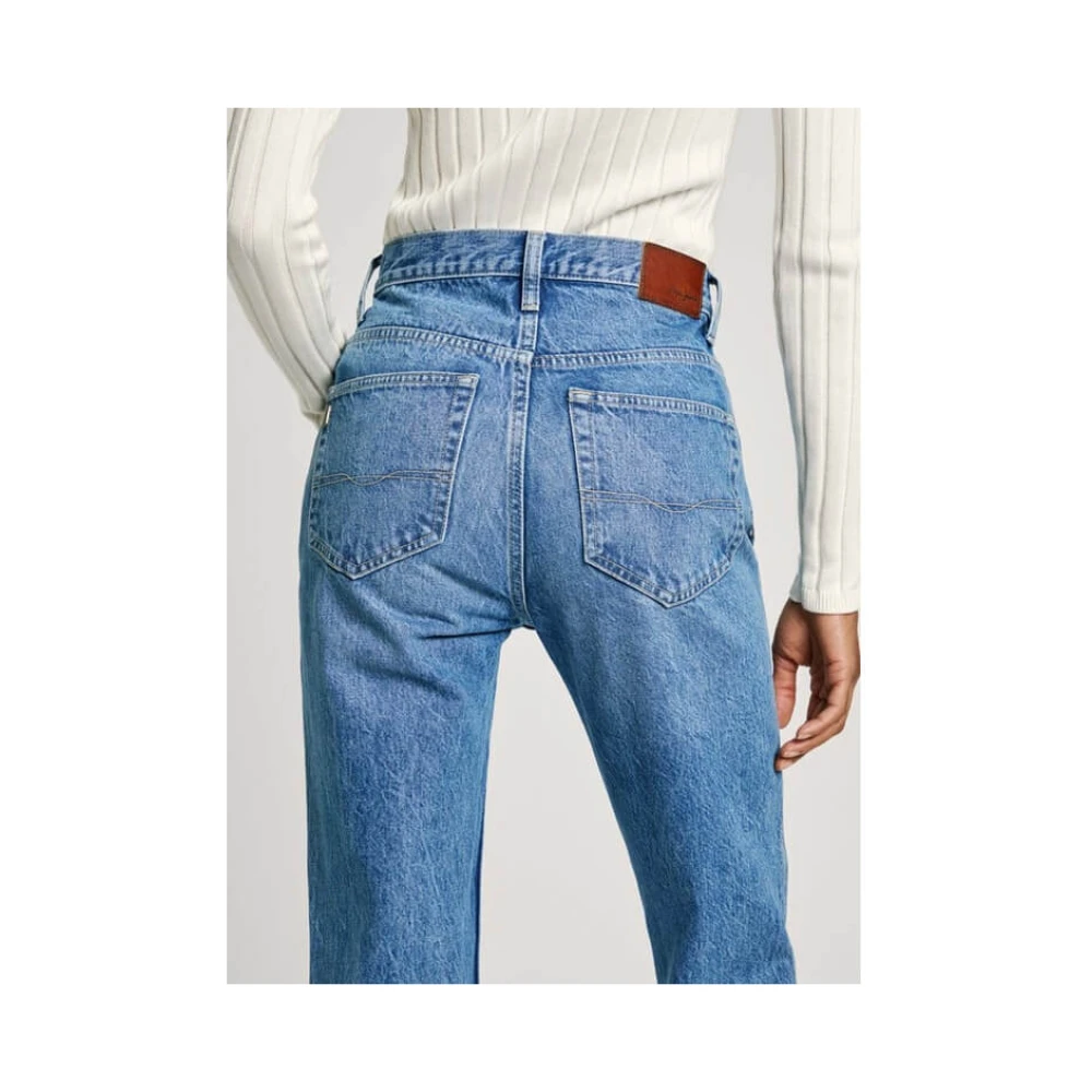 Pepe Jeans Slim Fit Hoge Taille 5-Pocket Denim Blue Dames