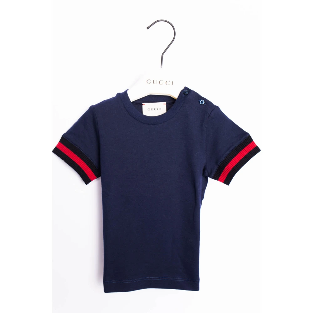 Gucci Avslappnad Bomull T-shirt Blue, Unisex