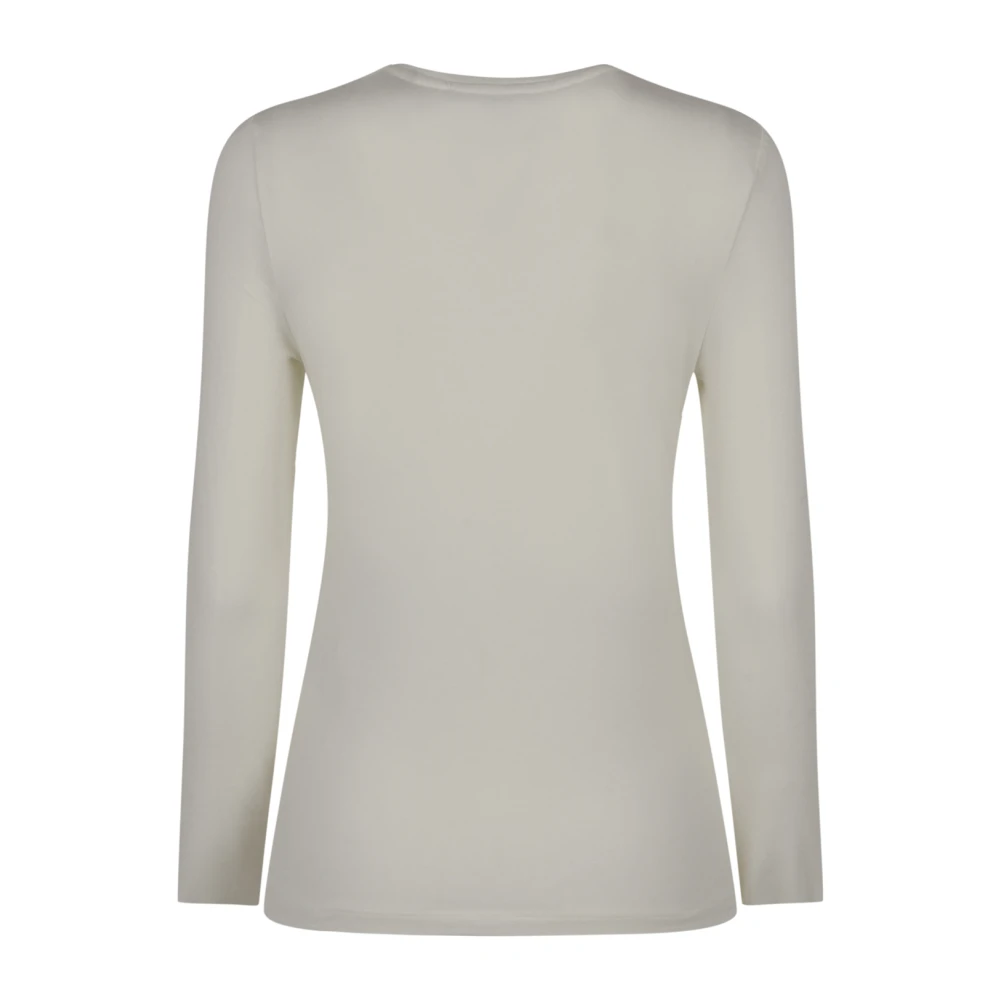 Rotate Birger Christensen Lange mouwen T-shirt met draaiend ontwerp Beige Dames