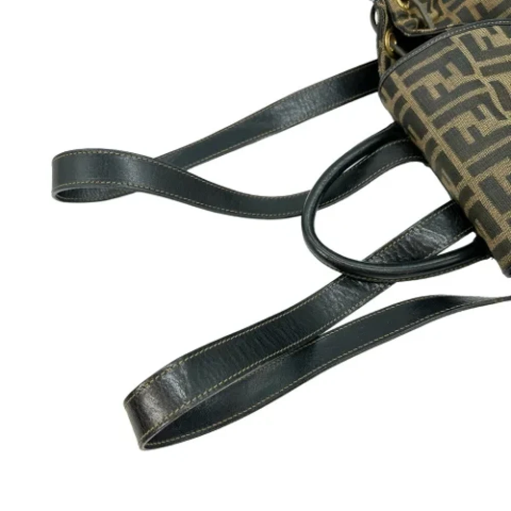 Fendi Vintage Pre-owned Canvas shoulder-bags Brown Dames