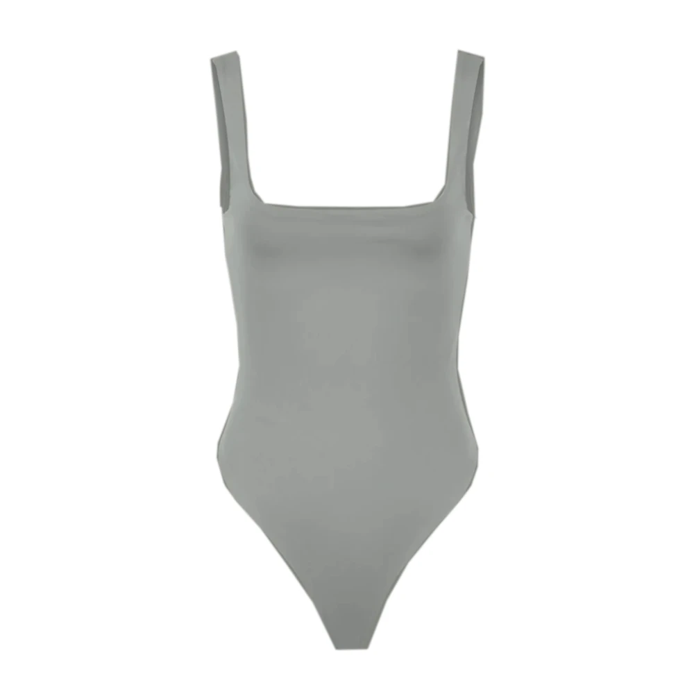 Entire Studios Square Neck Bodysuit Gray, Dam