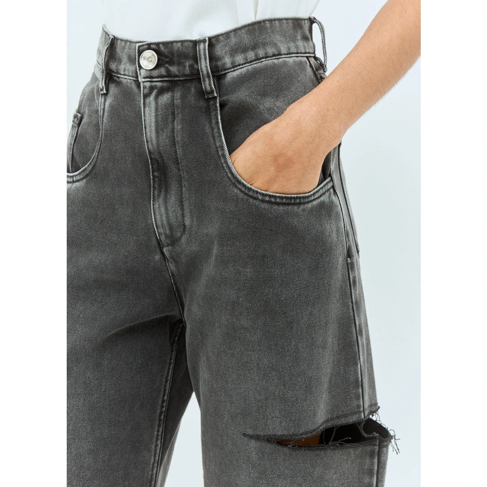 Maison Margiela Wide-leg Cut-Out Jeans Black Dames