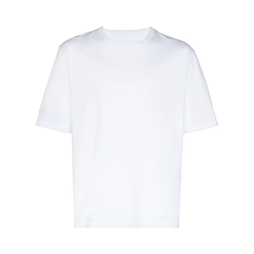 Studio Nicholson Witte Katoenen Korte Mouw T-shirt White Heren