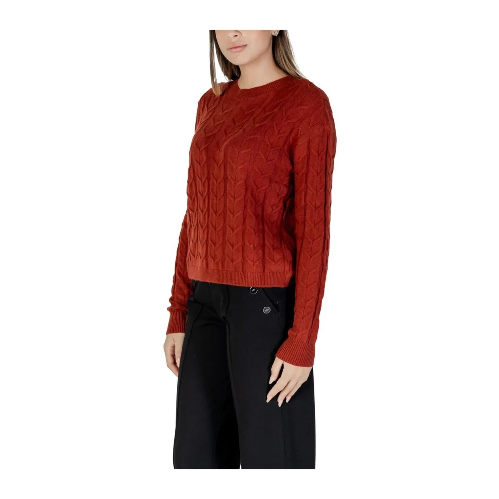 Vero Moda Gezellige Gebreide Trui voor Vrouwen Red Dames
