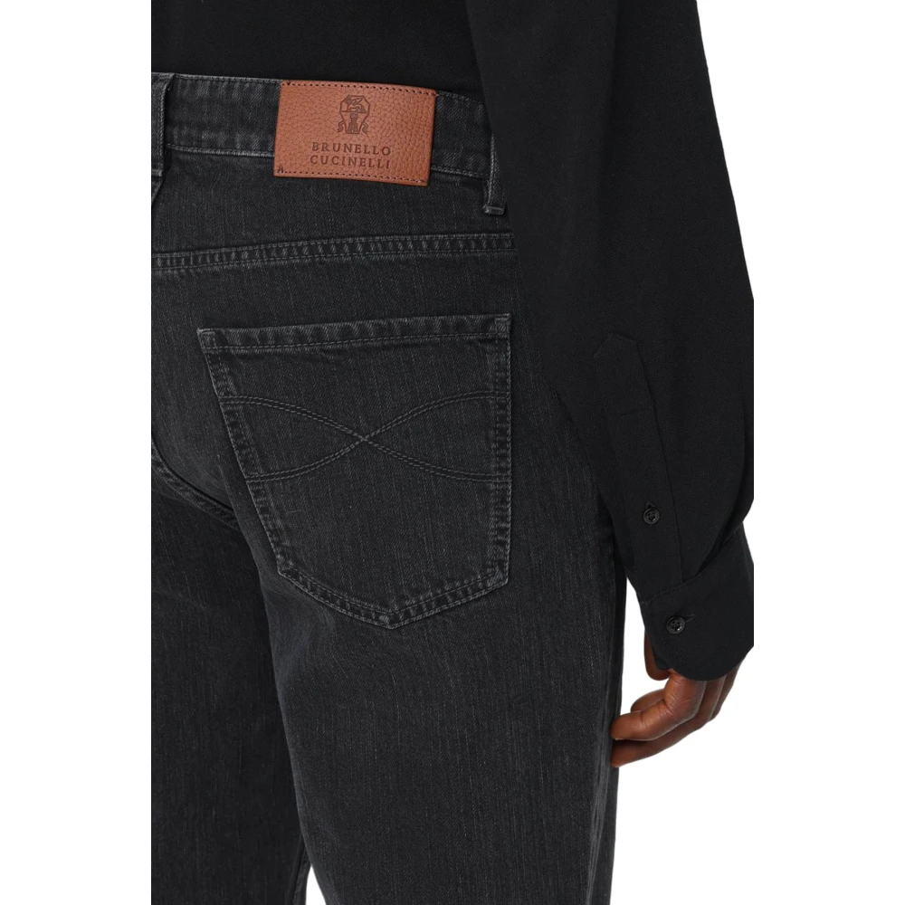 BRUNELLO CUCINELLI Stijlvolle Jeansbroek Black Heren